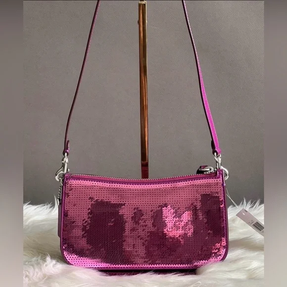 CM547 - Coach Penn Shoulder Bag with Sequins - Picture 10 of 13